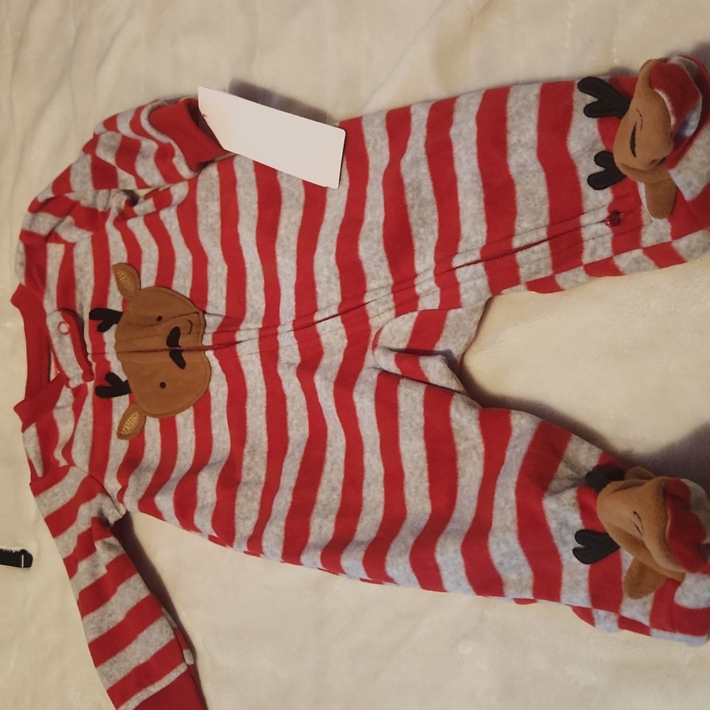 Carter's, Baby Christmas Holiday, Festive Baby Sleepwear Onesies Set 3 months - Picture 7 of 9